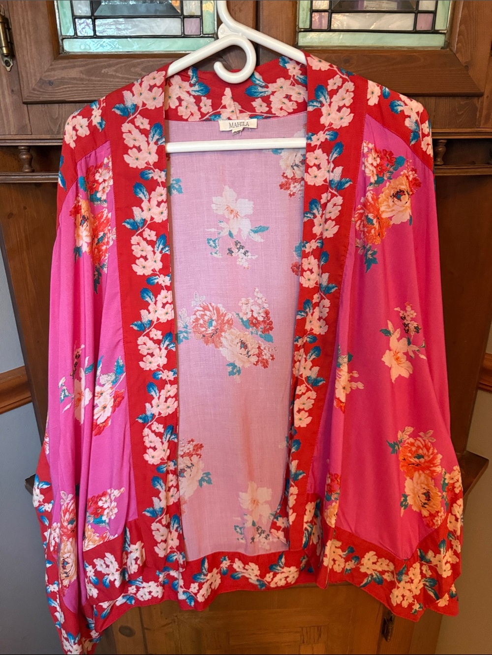 Anthropologie Mahila 100% Modal Boho Floral Kimono Cardigan One Size